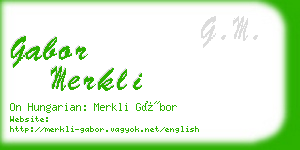 gabor merkli business card